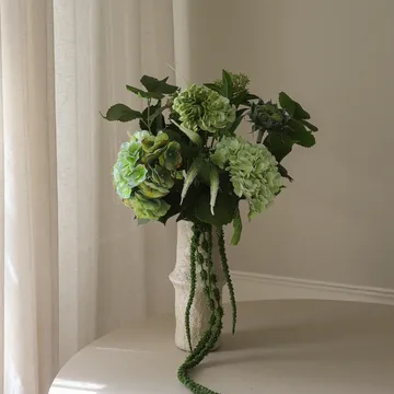 Sage Garden 人工ブーケ - アジサイ・半八重ダリア 112 cm、10本 - Botané | ボタネ