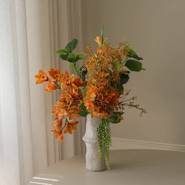 The Orangery 人工ブーケ - シンビジウム蘭・グラジオラス・アジサイ、85 cm、10点 - Botané | ボタネ