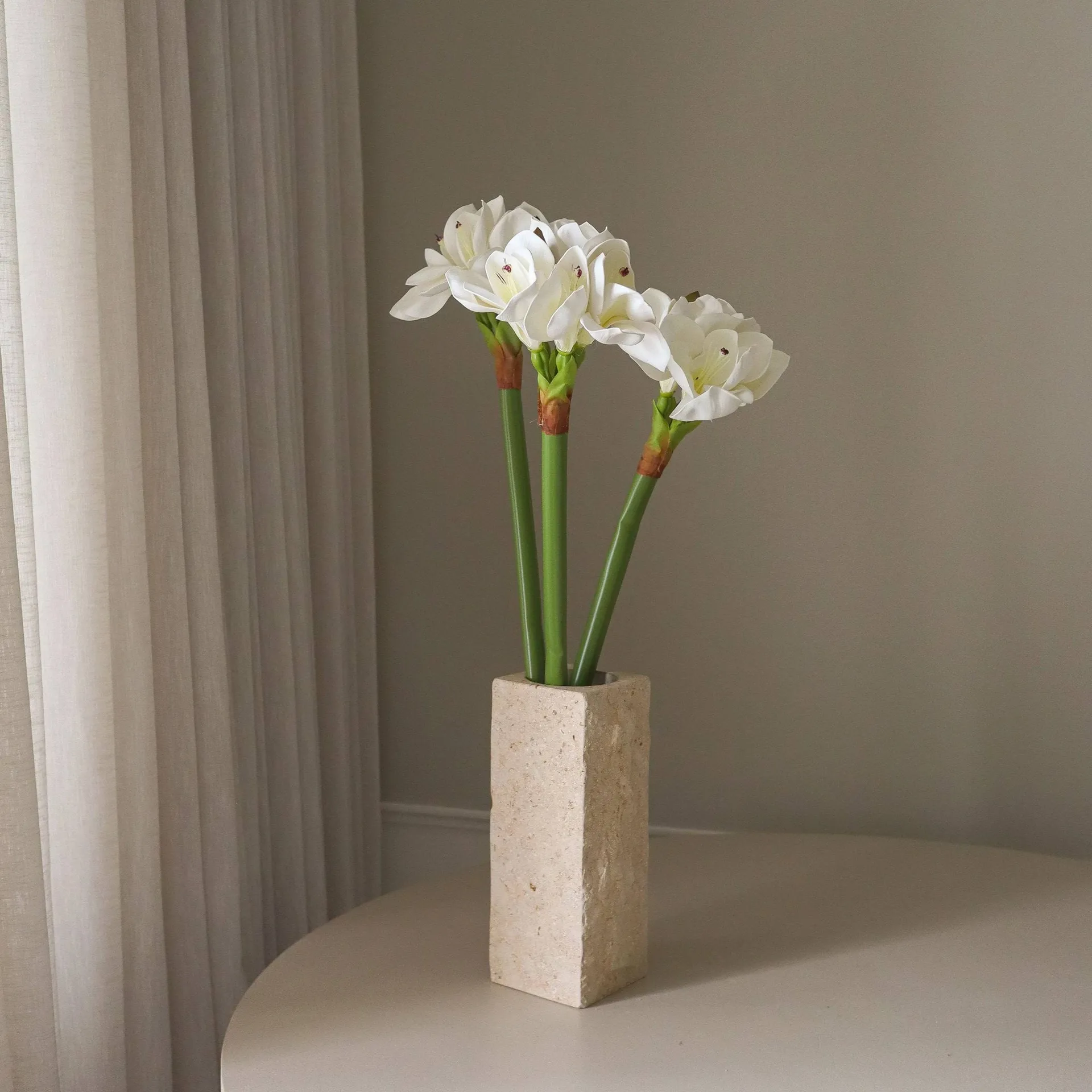 アマリリス 造花 ブーケ, White, 73 cm Botané | ボタネ