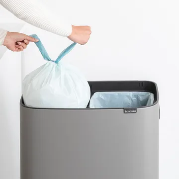 Bo タッチビン high 2x30 L - Mineral concrete grey - Brabantia | ブラバンシア