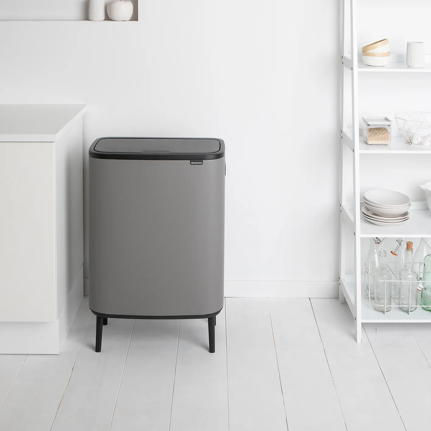 Bo タッチビン high 2x30 L, Mineral concrete grey Brabantia | ブラバンシア