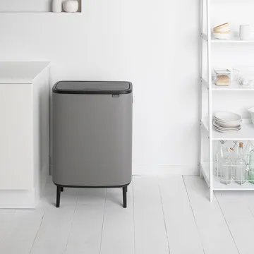 Bo タッチビン high 2x30 L - Mineral concrete grey - Brabantia | ブラバンシア