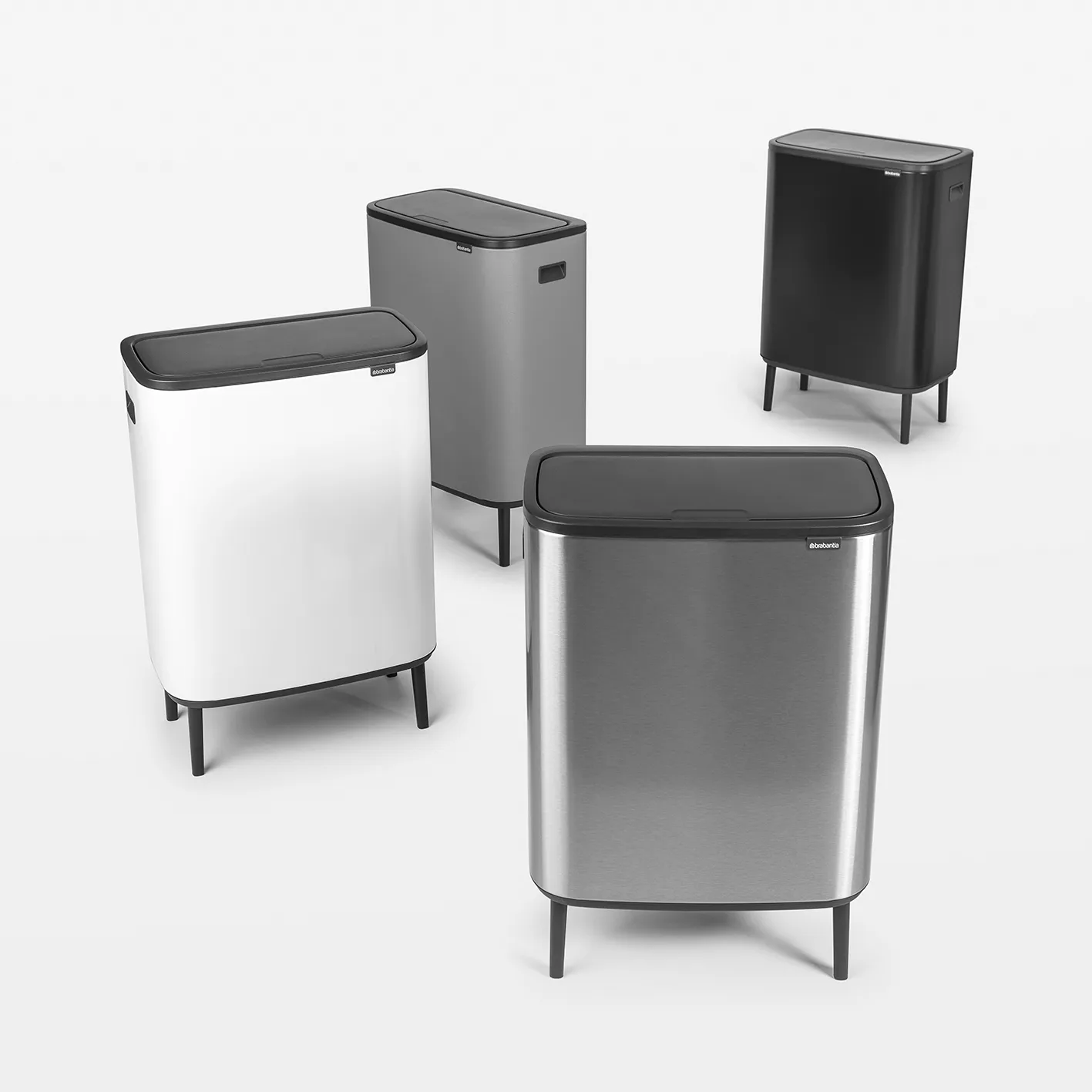 Bo タッチビン high 2x30 L, Mineral concrete grey Brabantia | ブラバンシア