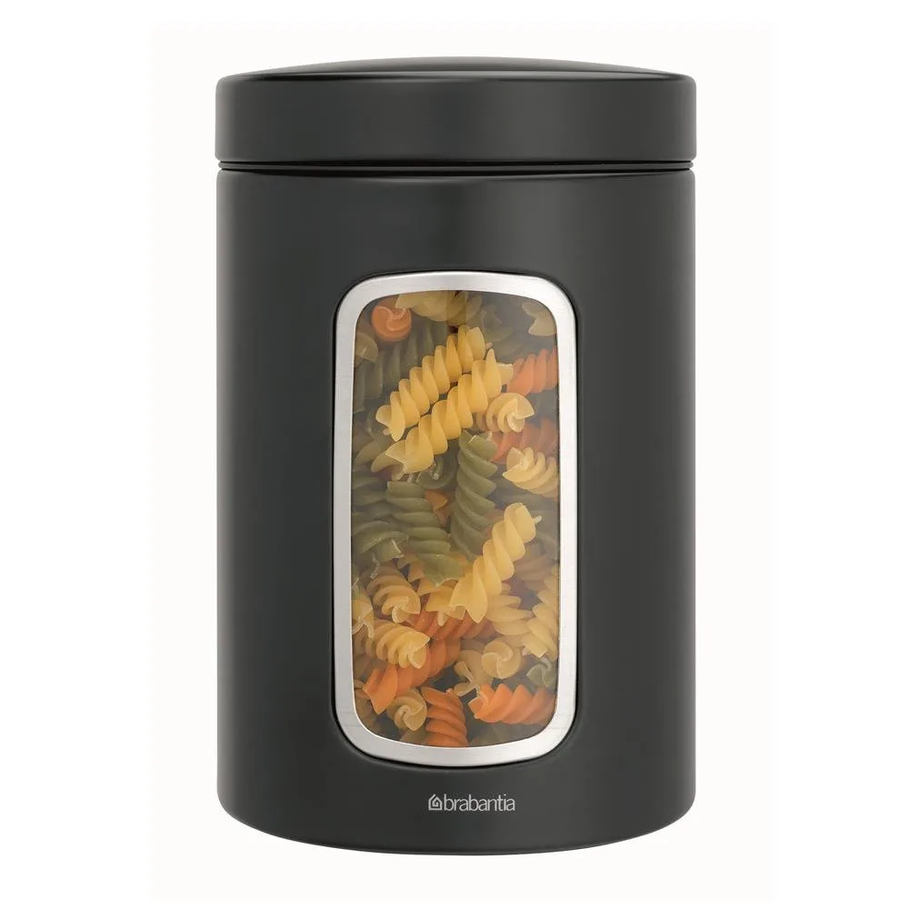 Brabantia 窓付き収納ジャー 1.4L, matte black Brabantia | ブラバンシア