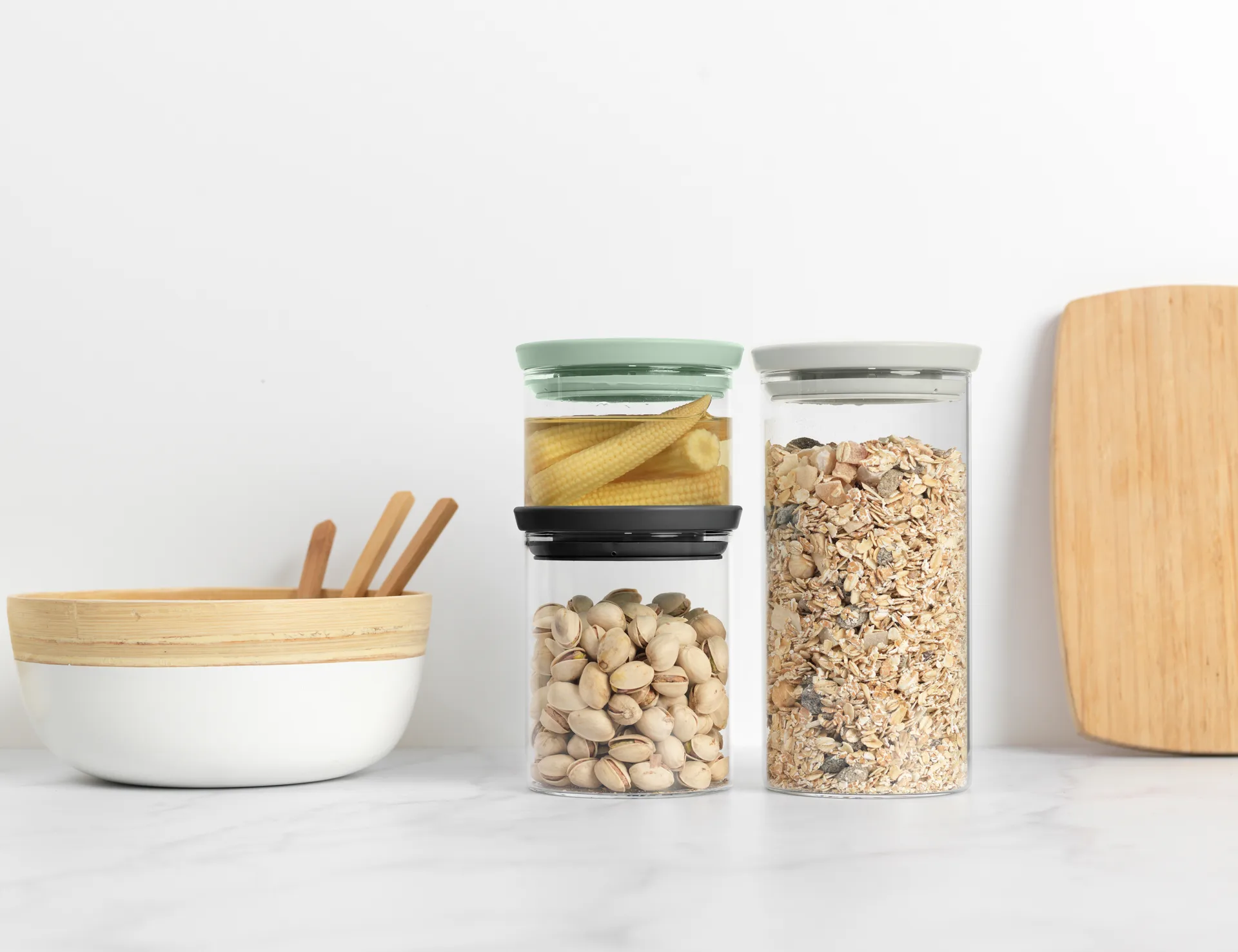 Brabantia ガラスジャー 3パック, Black-grey-green Brabantia | ブラバンシア