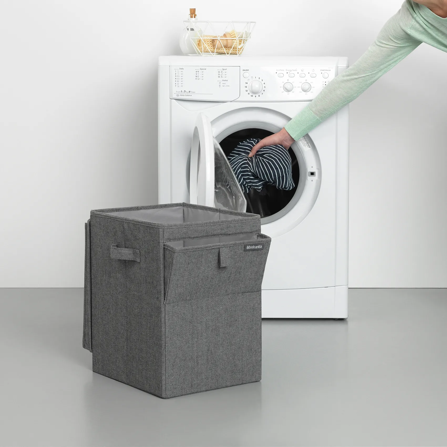 Brabantia スタッカブル ランドリーバスケット 35 l., dark grey Brabantia | ブラバンシア