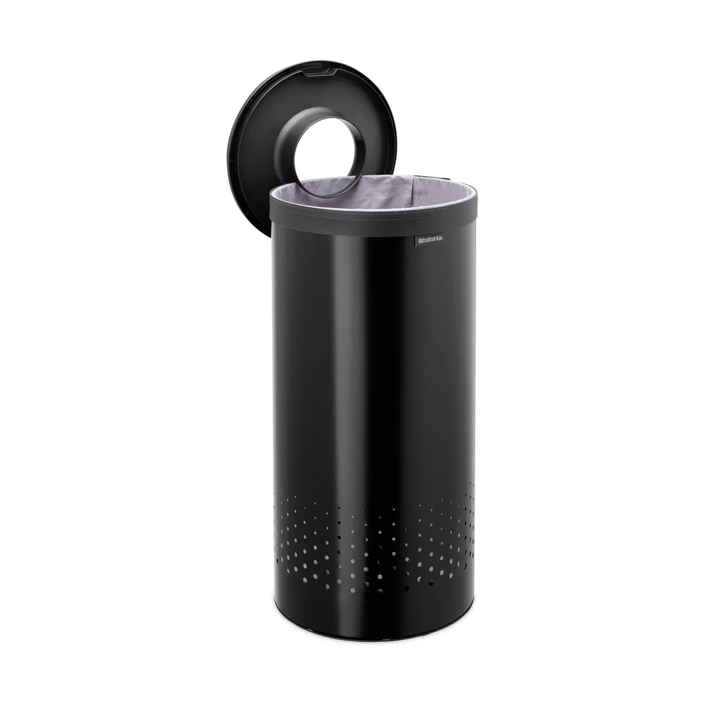 Brabantia ランドリーバスケット (プラスチック蓋付き) 35 L, Matte black Brabantia | ブラバンシア