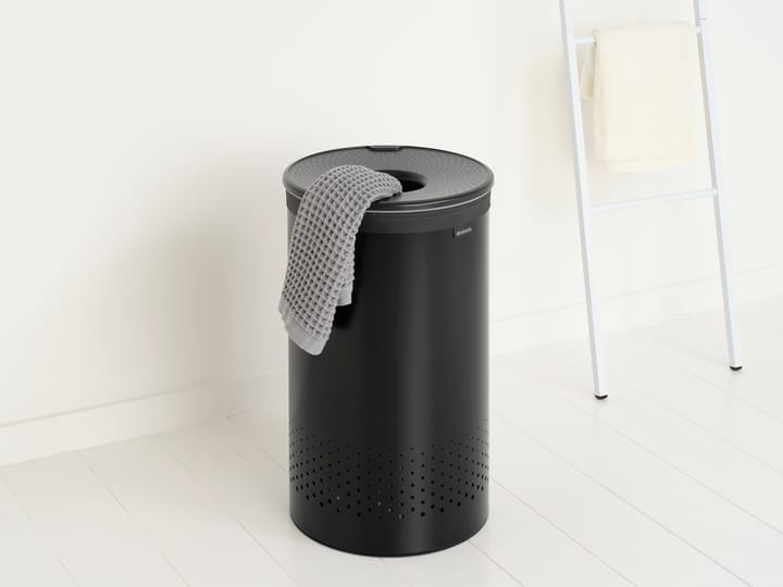 Brabantia ランドリーバスケット (プラスチック蓋付き) 60 L, Matte black Brabantia | ブラバンシア