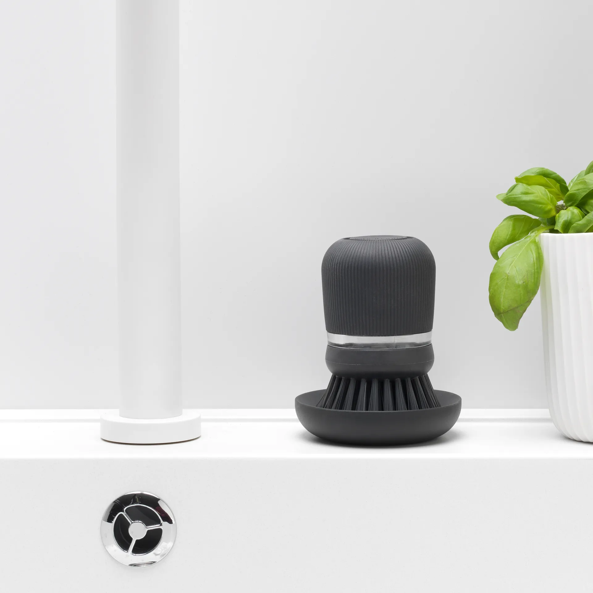 Brabantia ディッシュソープホルダー & ディッシュブラシ, dark grey Brabantia | ブラバンシア