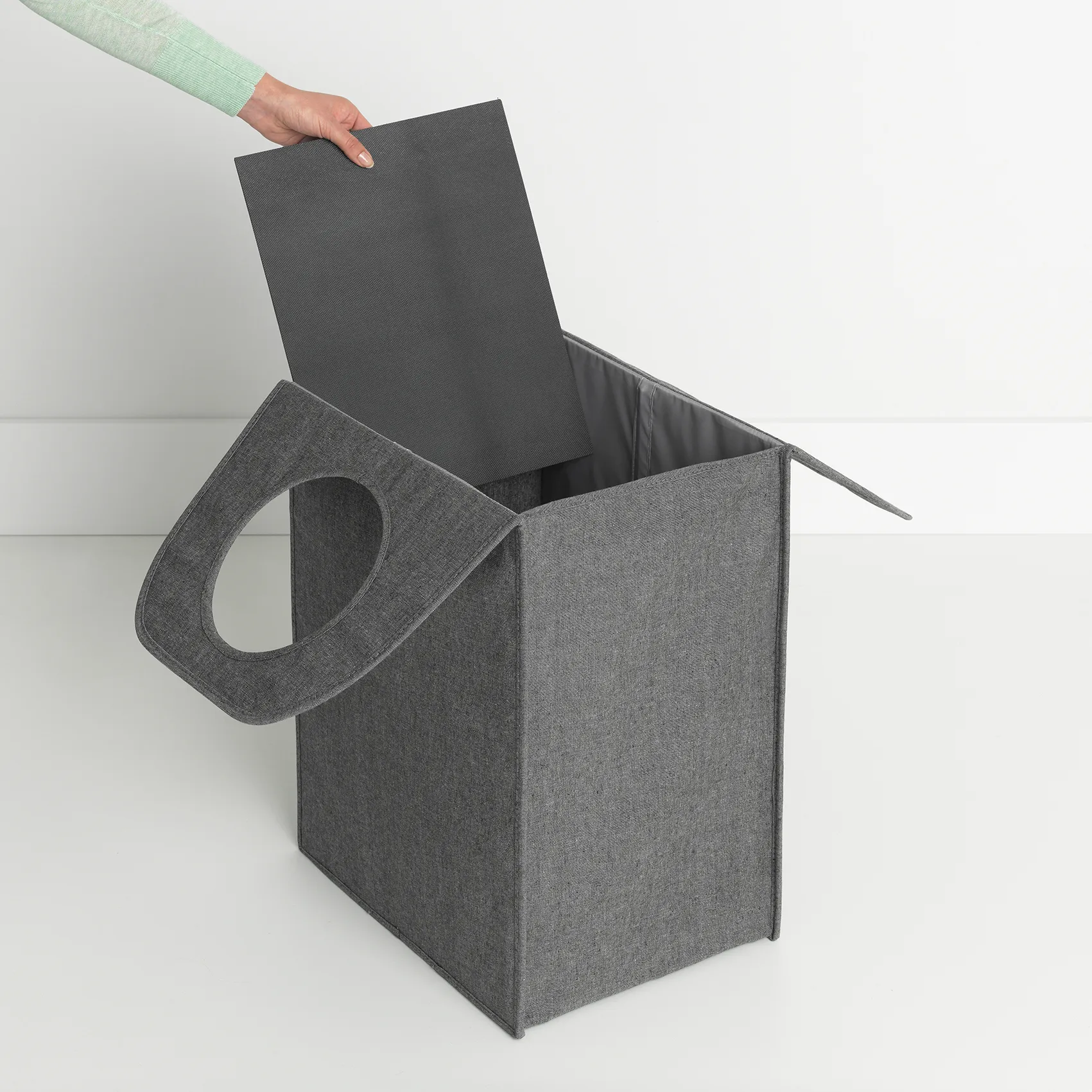 Brabantia ランドリーバック fabric rectangular 55 L, dark grey Brabantia | ブラバンシア