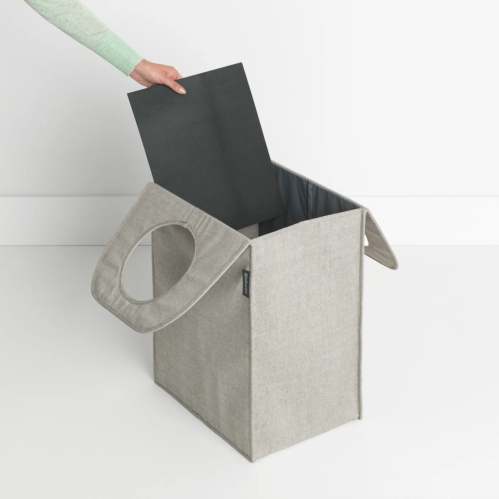 Brabantia ランドリーバック fabric rectangular 55 L, light grey Brabantia | ブラバンシア