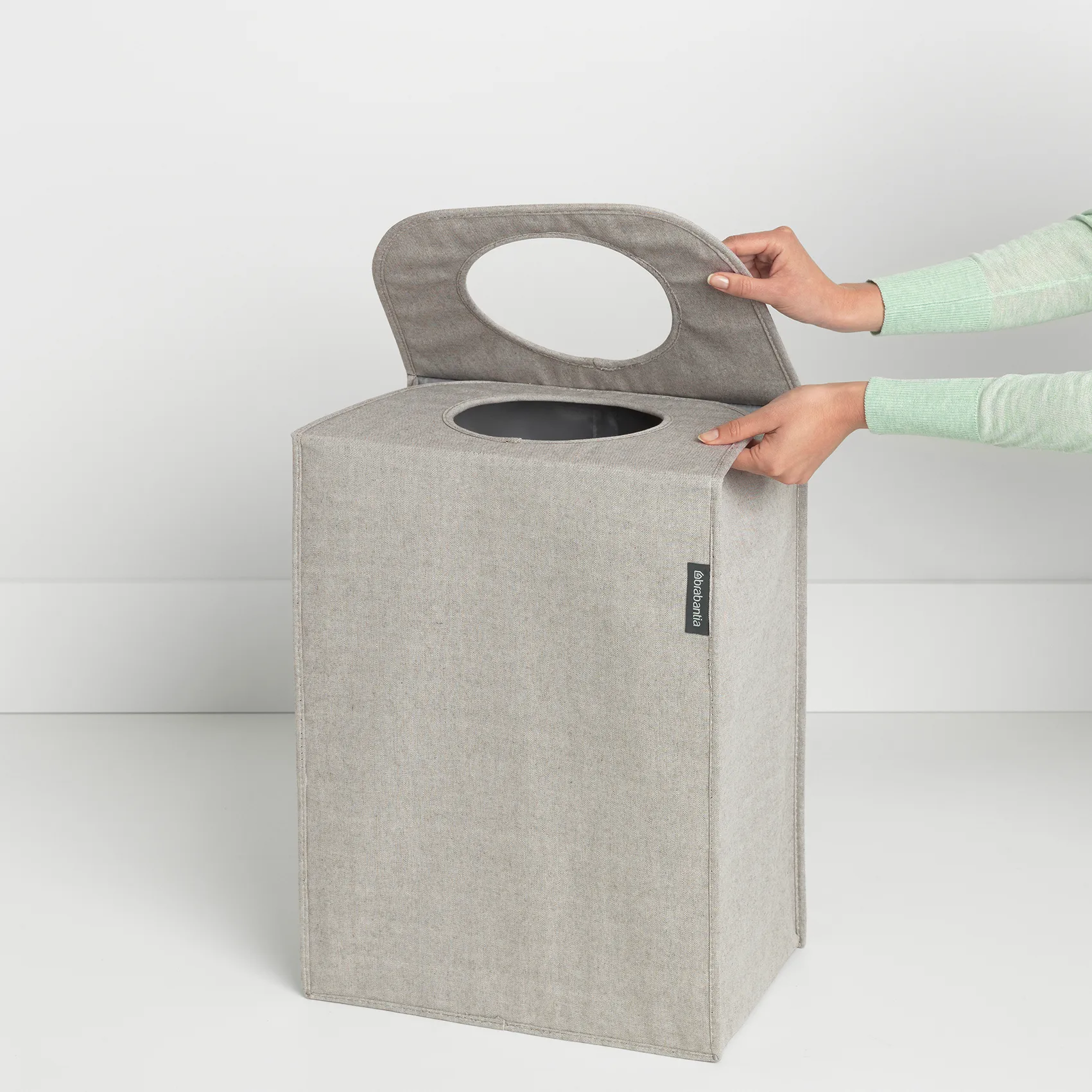 Brabantia ランドリーバック fabric rectangular 55 L, light grey Brabantia | ブラバンシア