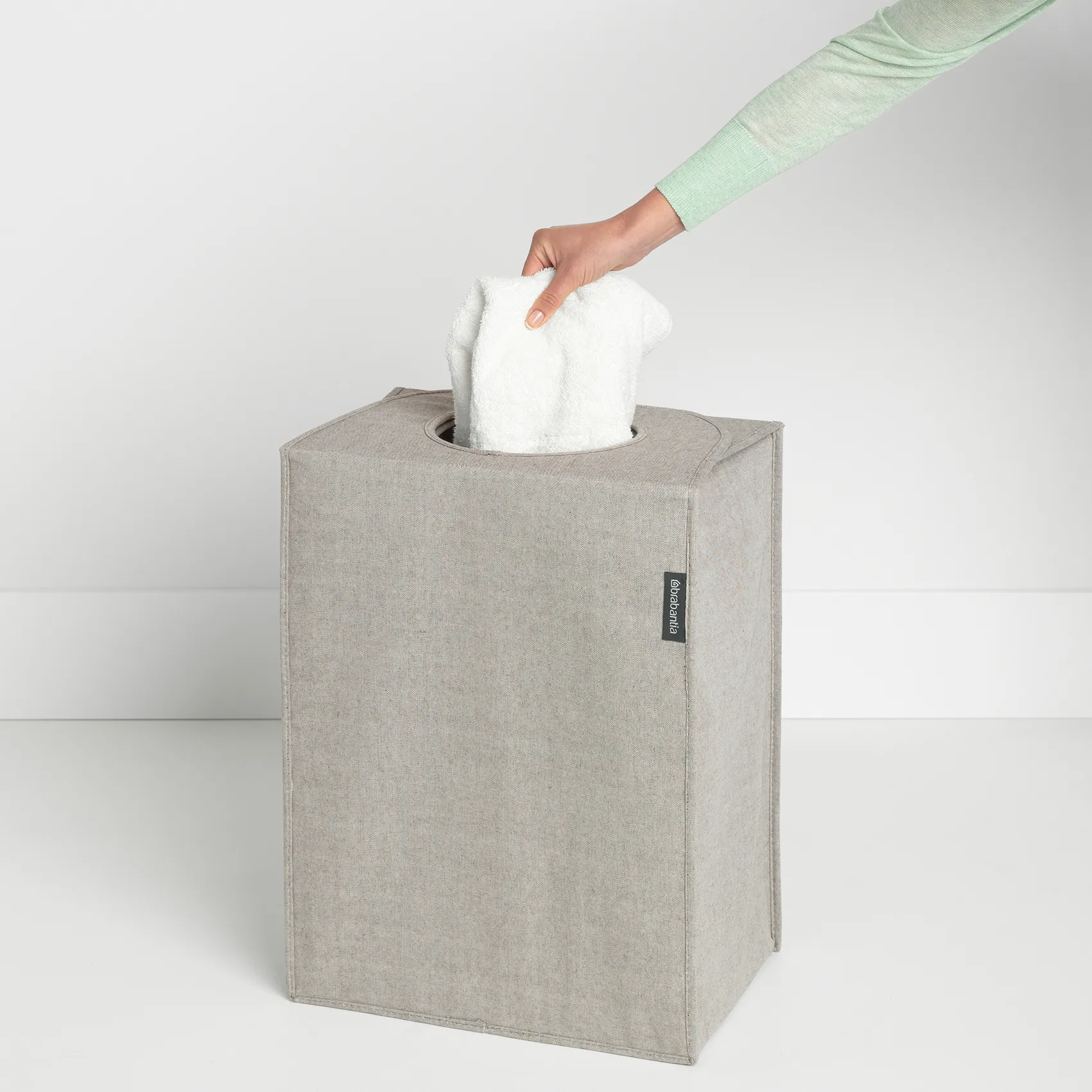 Brabantia ランドリーバック fabric rectangular 55 L, light grey Brabantia | ブラバンシア