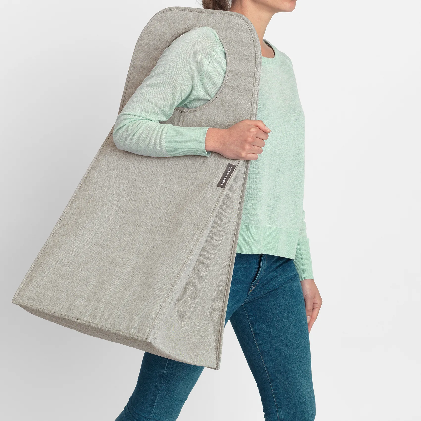 Brabantia ランドリーバック fabric rectangular 55 L, light grey Brabantia | ブラバンシア