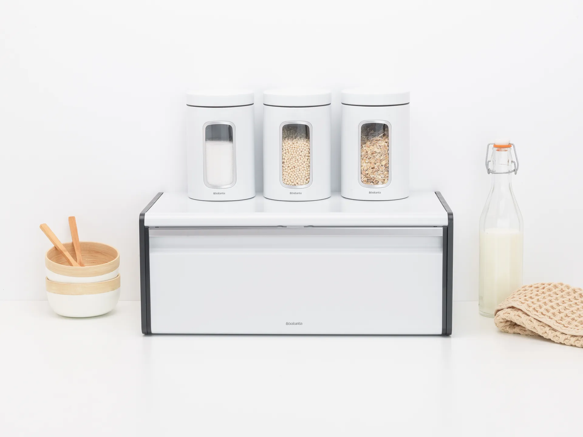 Fall Front ブレッドビン, white-black Brabantia | ブラバンシア