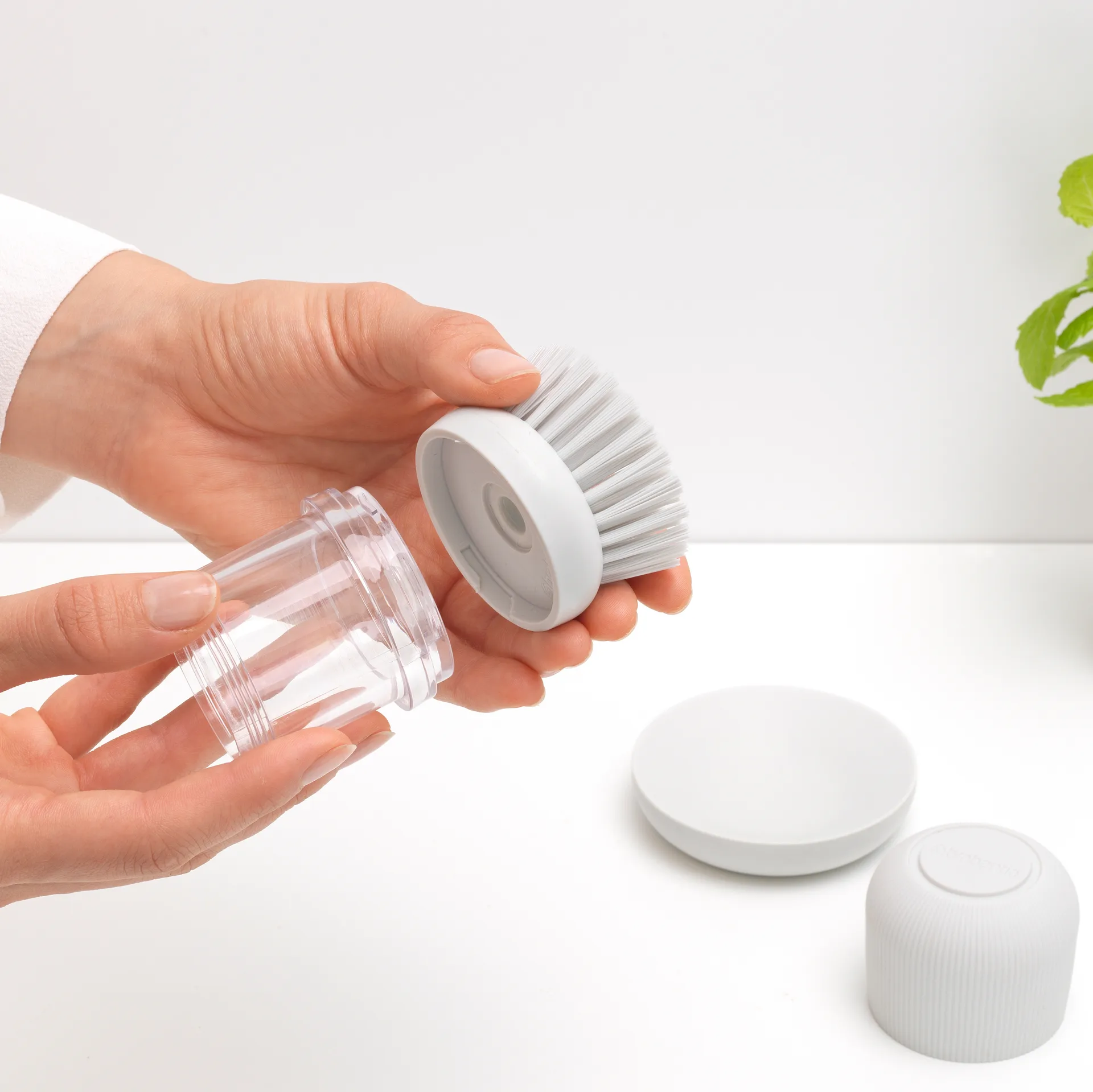 ディッシュソープホルダー & ディッシュブラシ, light grey Brabantia | ブラバンシア