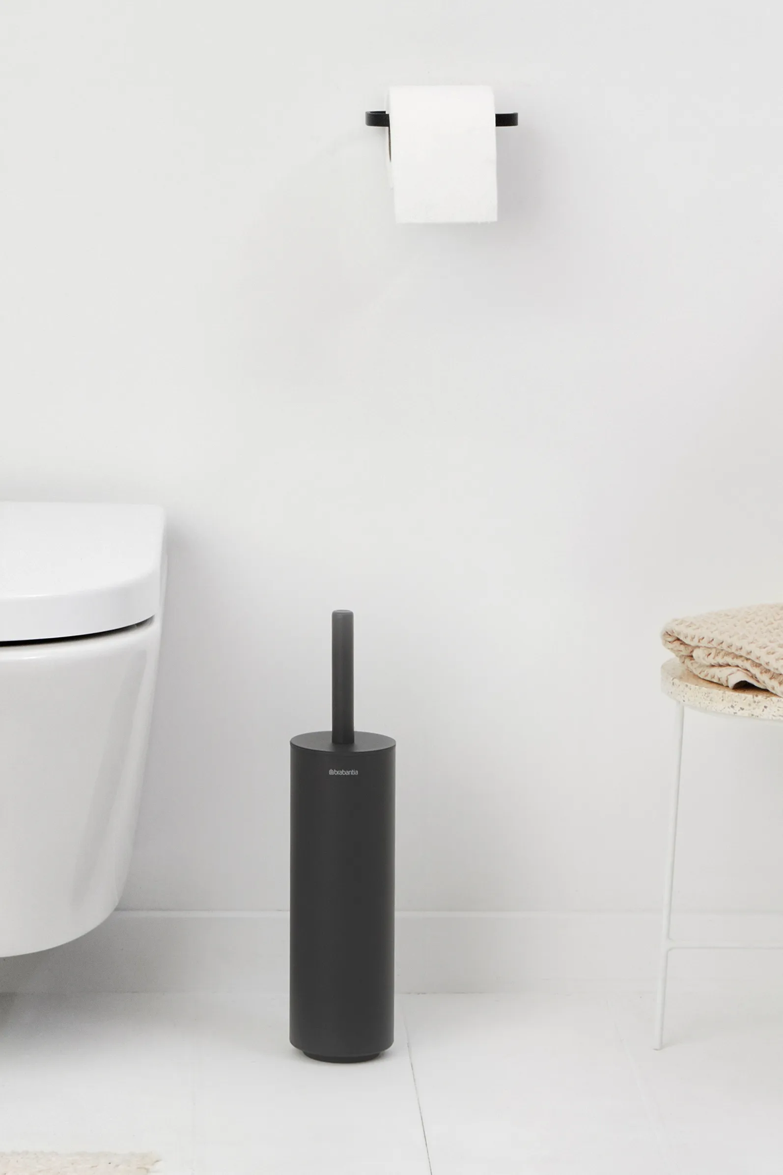 MindSet ホルダー付きトイレブラシ, Mineral Infinite Grey, silicone Brabantia | ブラバンシア
