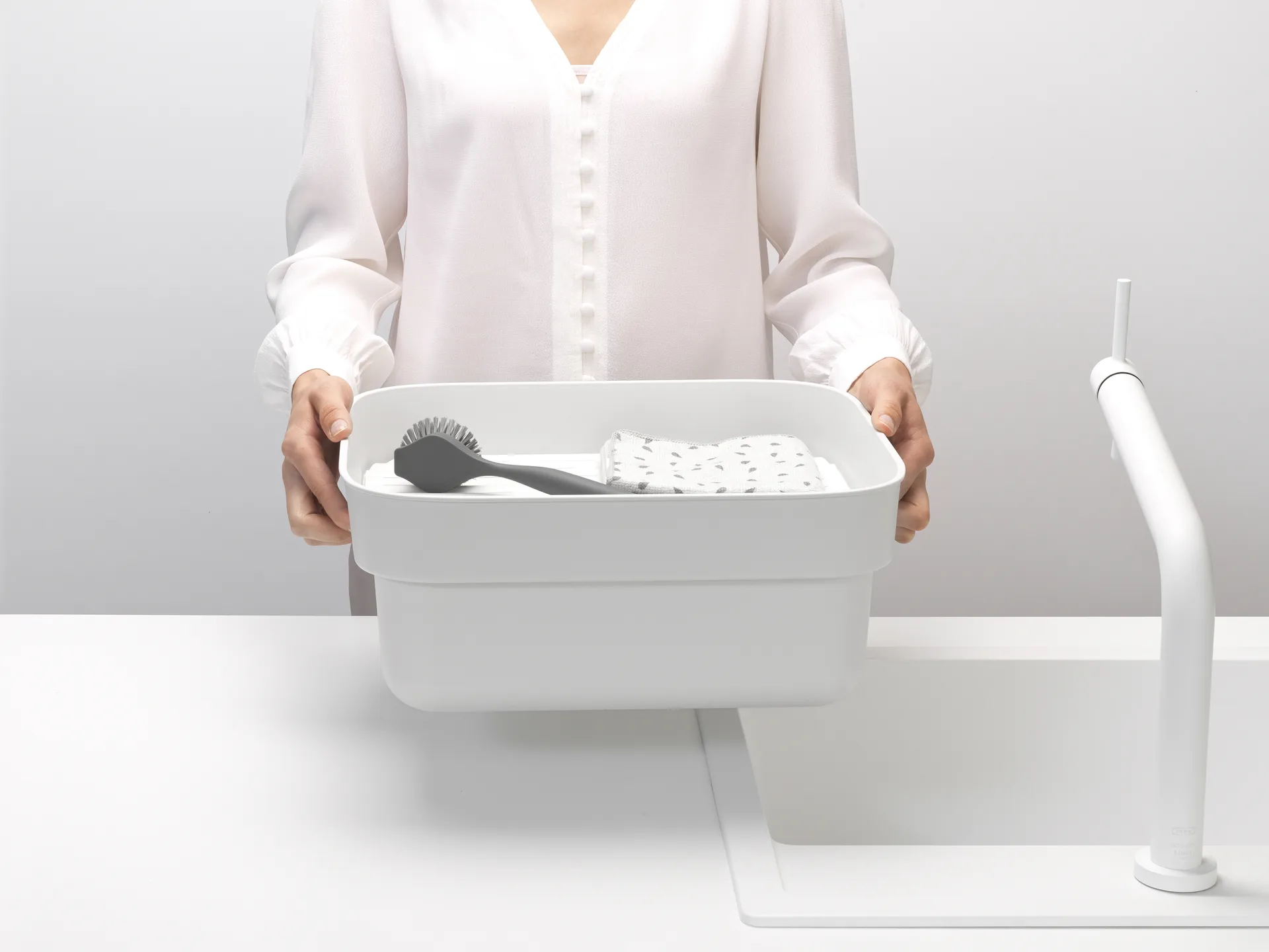 Sinkside ディッシュボウル (乾燥トレイ付) 34x37 cm, Light grey Brabantia | ブラバンシア