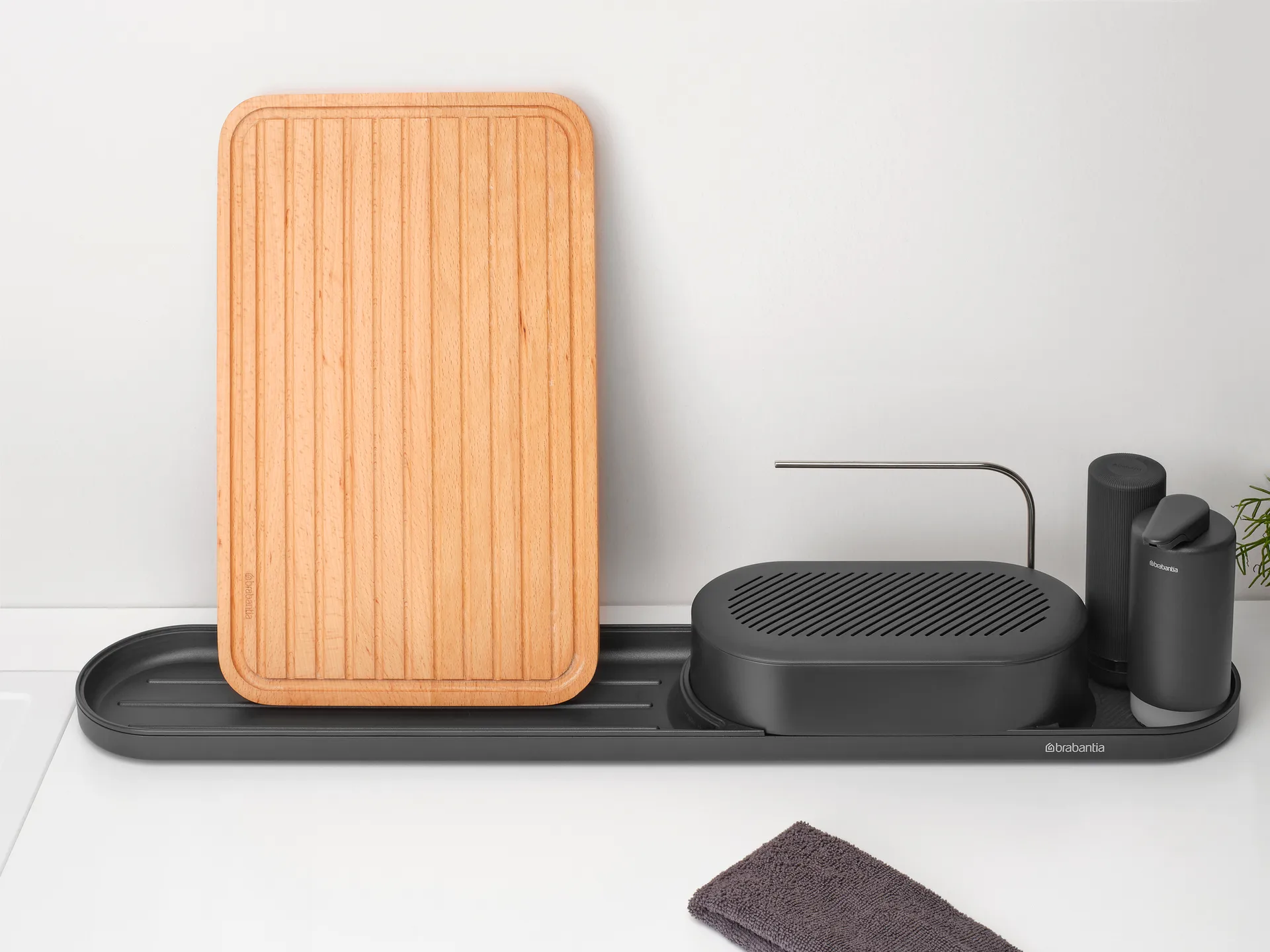 SinkStyle シンクオーガナイザー 4 点セット, Mineral Infinite Grey Brabantia | ブラバンシア