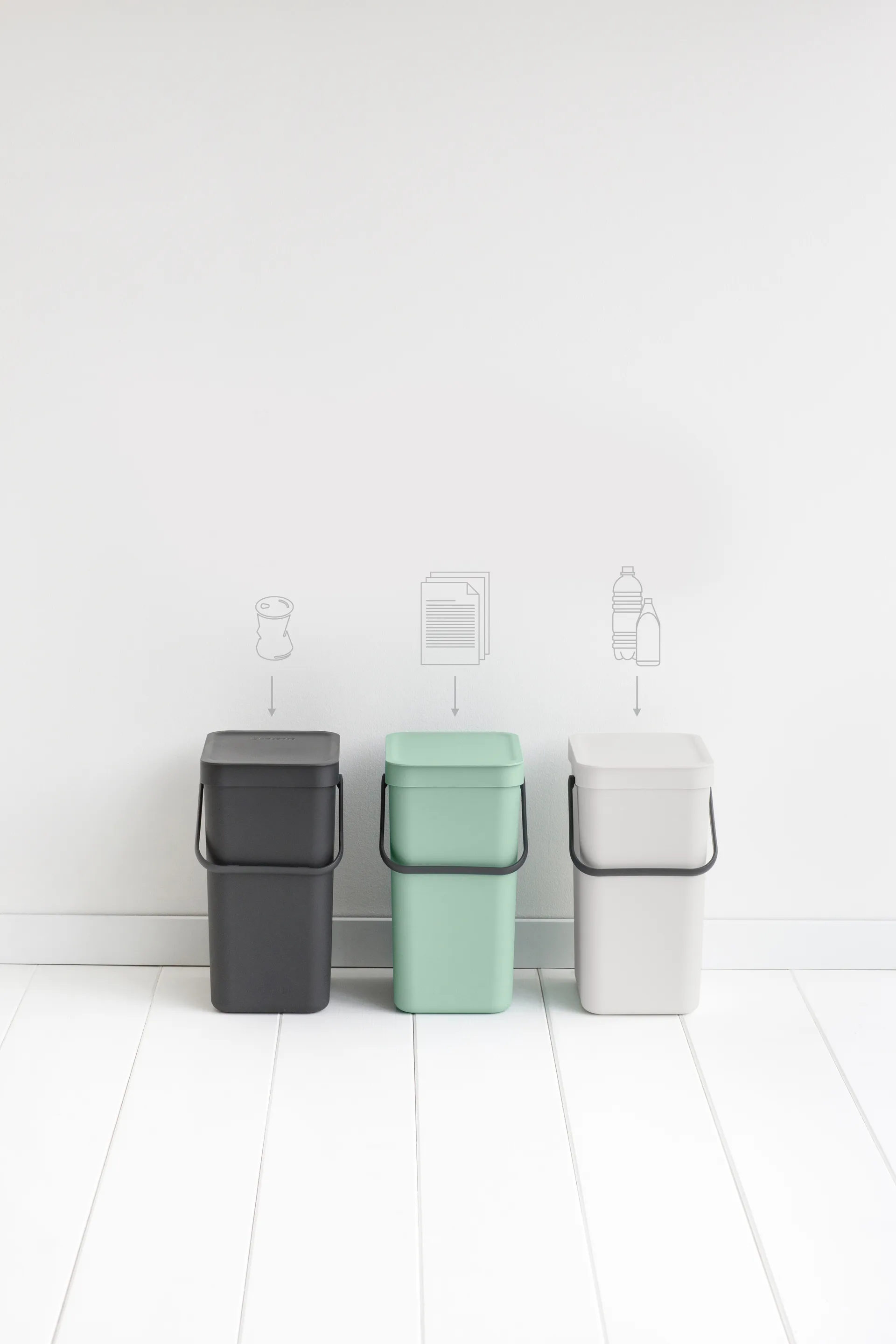 Sort & Go ウェイストビン 12 l., Jade green Brabantia | ブラバンシア