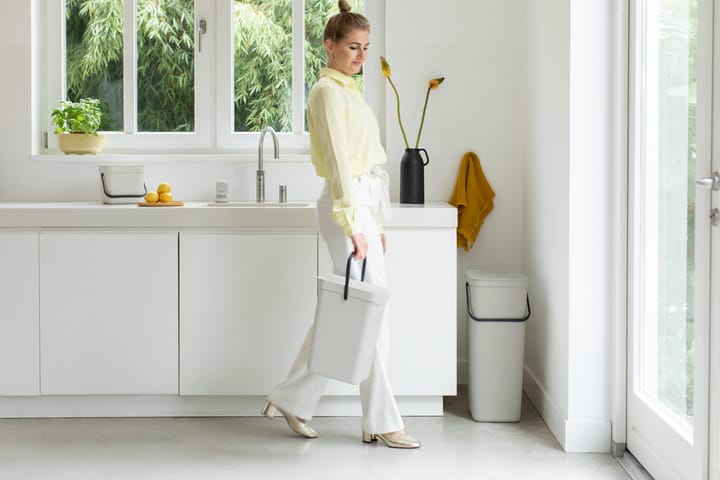 Sort & Go ウェイストビン 12 l., Light grey Brabantia | ブラバンシア
