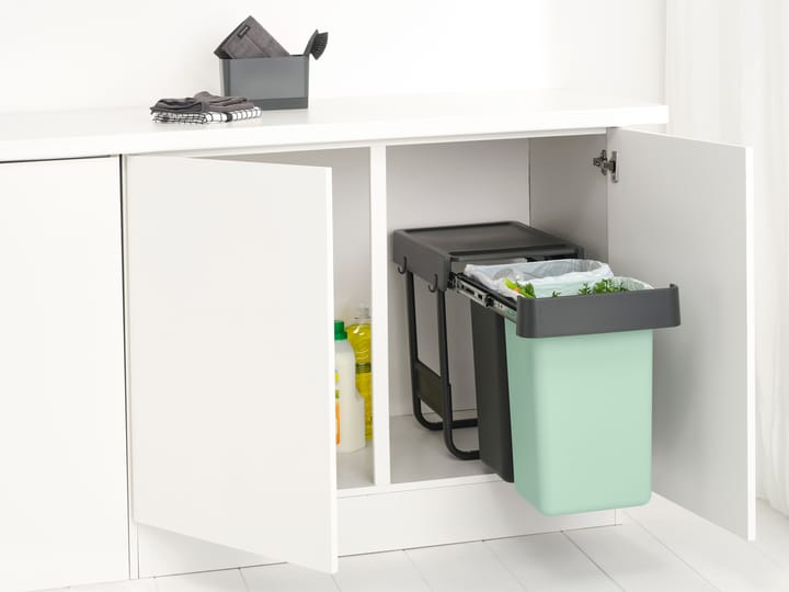 Sort&Go ビルトインゴミ箱 2x15 L, Dark grey Brabantia | ブラバンシア