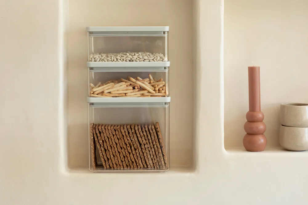 TASTY+ スタッカブル 保存容器 3 個セット 2x1.5 L+3.5 L, Light grey Brabantia | ブラバンシア