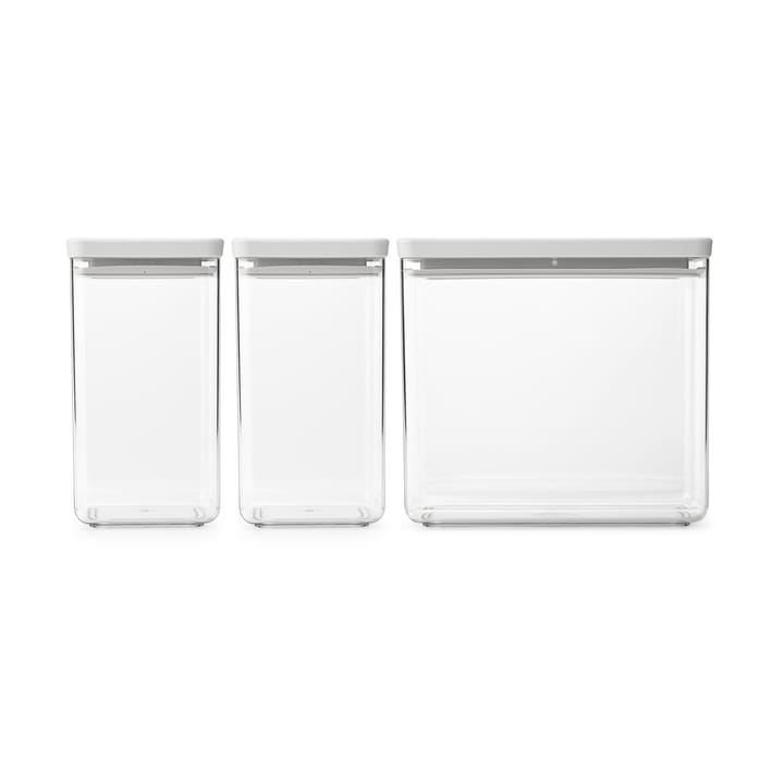 TASTY+ スタッカブル 保存容器 3 個セット 2x1.6 L+3.5L - Light grey - Brabantia | ブラバンシア