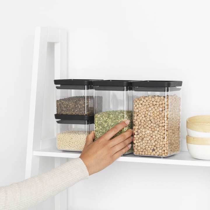 TASTY+ square 収納ジャーセット, Dark grey Brabantia | ブラバンシア
