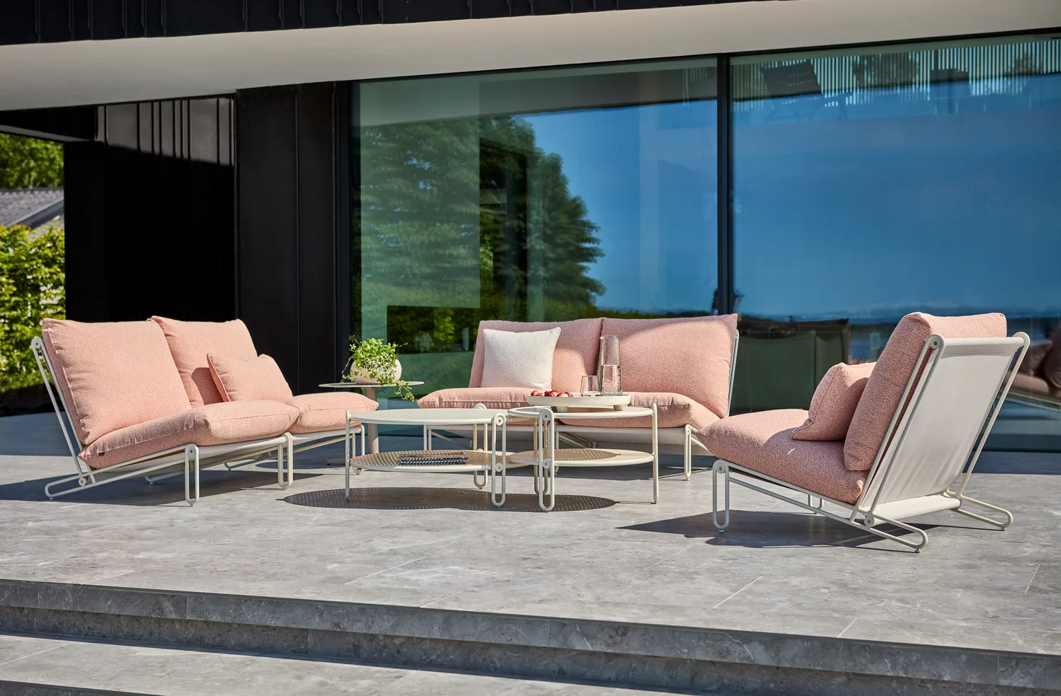 Blixt コーヒーテーブル, Pearl white, Ø65 cm Brafab