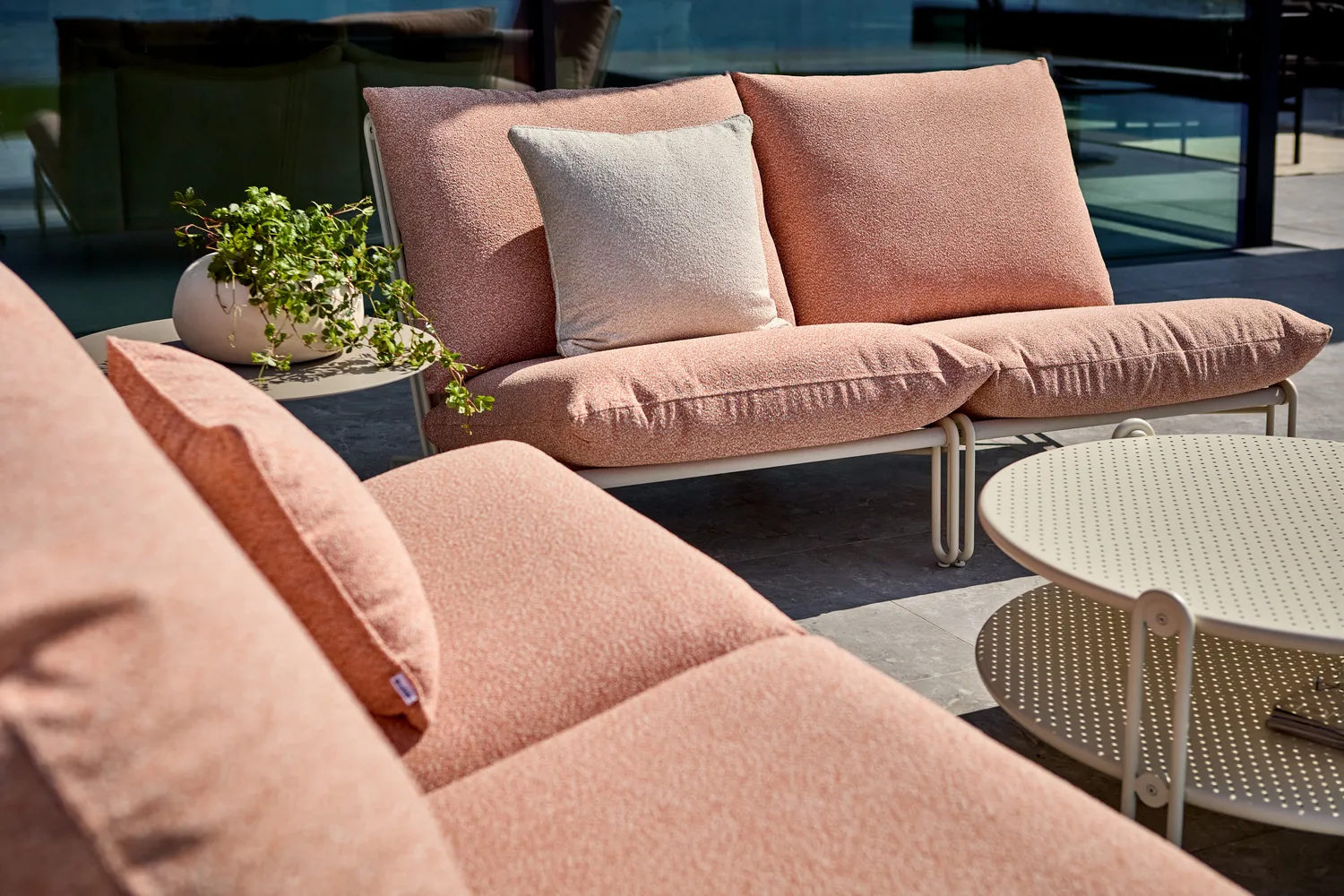 Blixt コーヒーテーブル, Pearl white, Ø85 cm Brafab