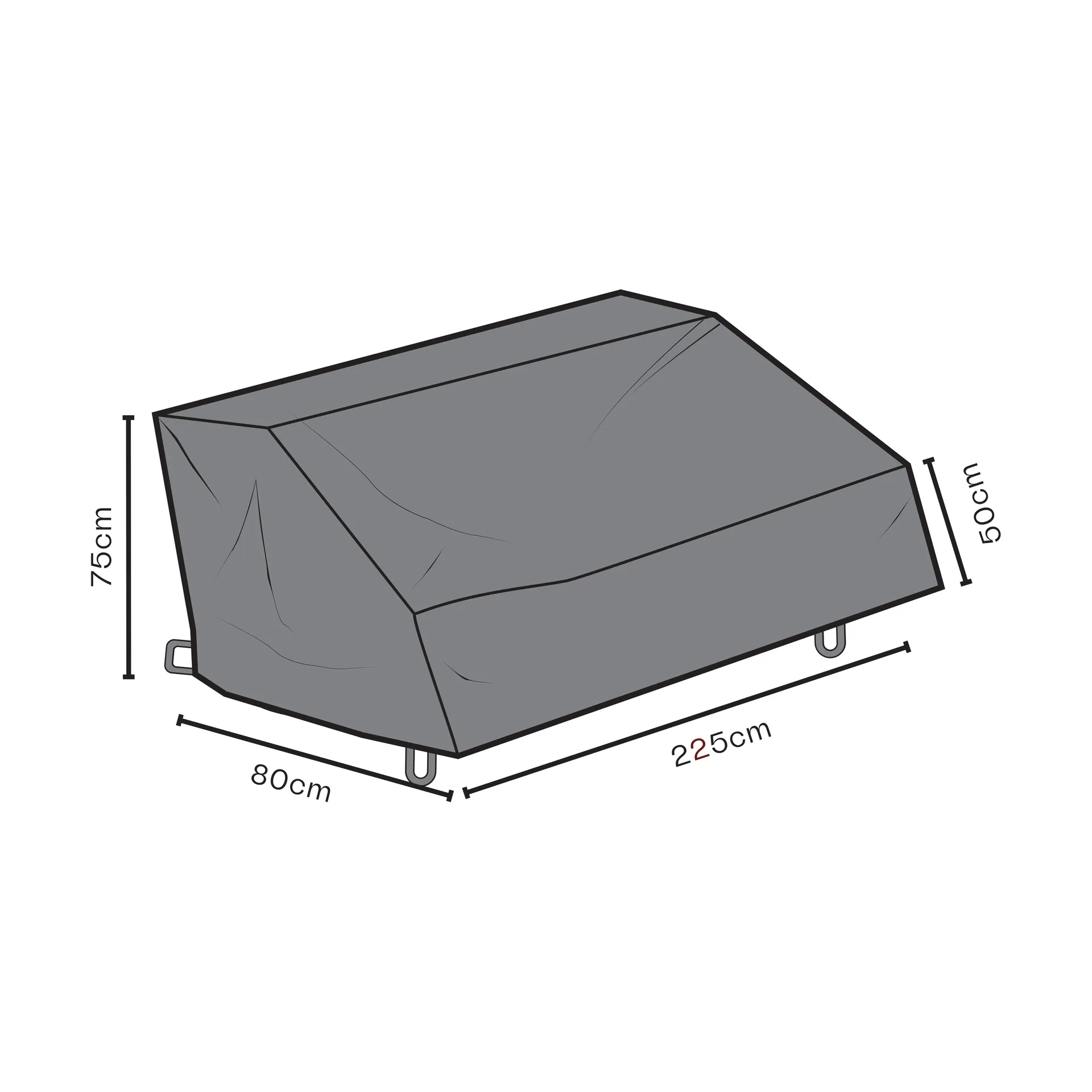 Brafab 家具カバー ソファー, Black 80 cm Brafab