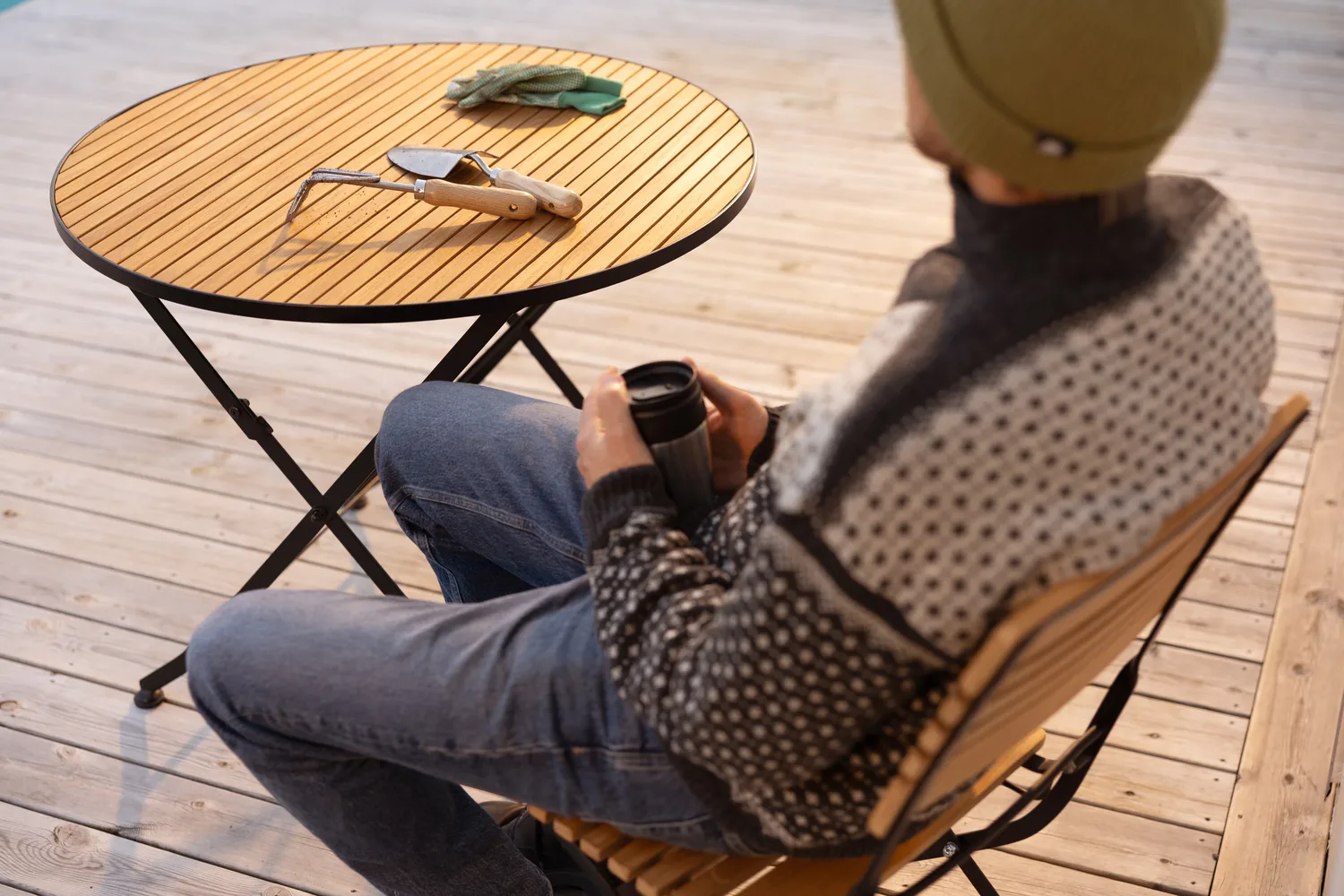 Brewer ダイニングテーブル, Black-teak, Ø85 cm Brafab