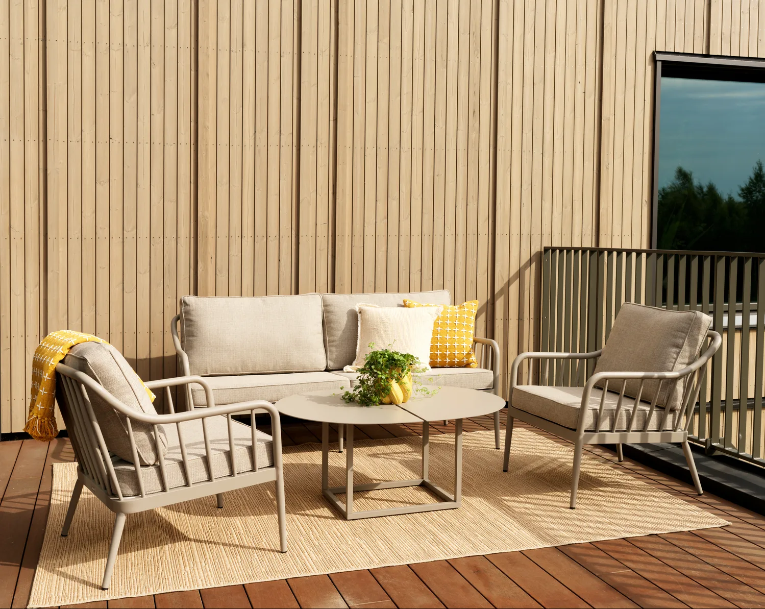 Coleville アームチェア, Khaki-burlap beige Brafab