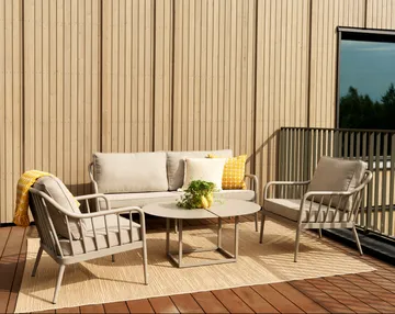 Coleville アームチェア - Khaki-burlap beige - Brafab