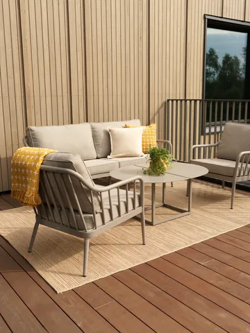 Coleville アームチェア - Khaki-burlap beige - Brafab