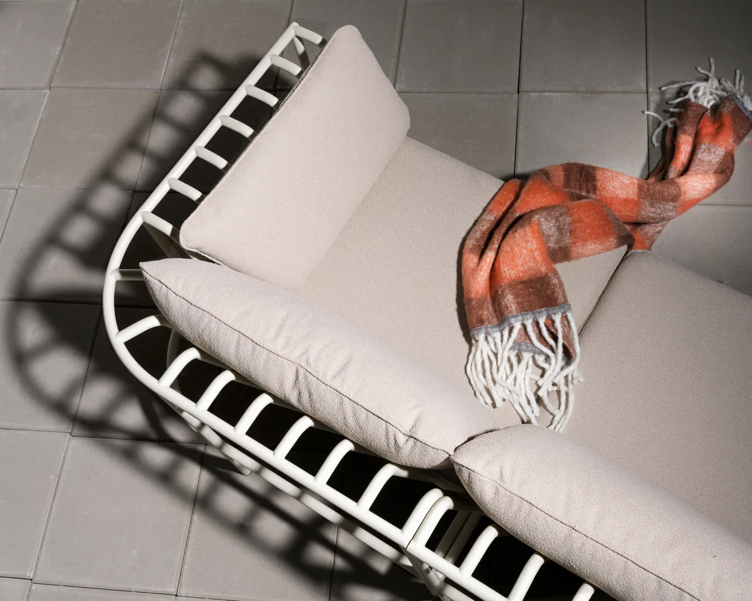 Collier ソファモジュール, Pearl white-teddy beige, corner Brafab