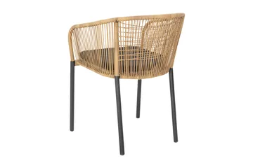 Delta アームチェア - Anthracite-natural - Brafab