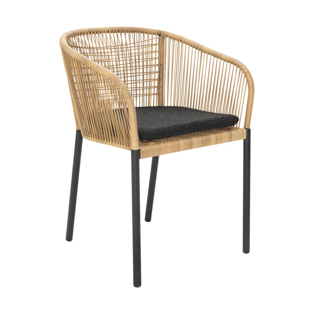 Delta アームチェア, Black-natural Brafab