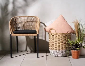 Delta アームチェア - Black-natural - Brafab