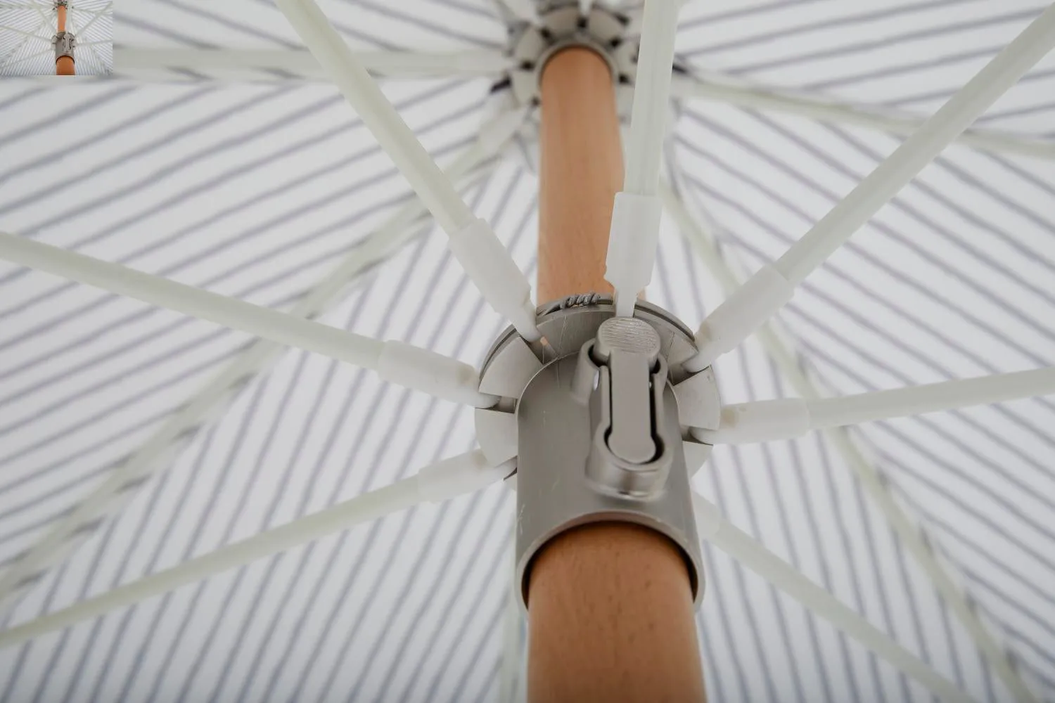 Gatsby パラソル, Grey stripe, Ø185 cm Brafab