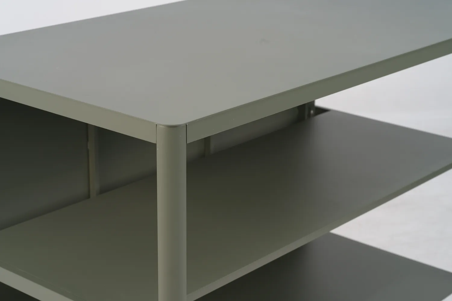 Kelia アウトドアキッチン ベンチ シェルフ付き, Nordic green, 121x91x64 cm Brafab