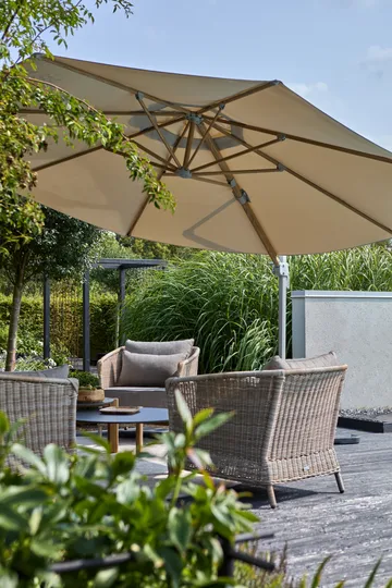 Luzzi フリーハンギングパラソル - Khaki - Brafab