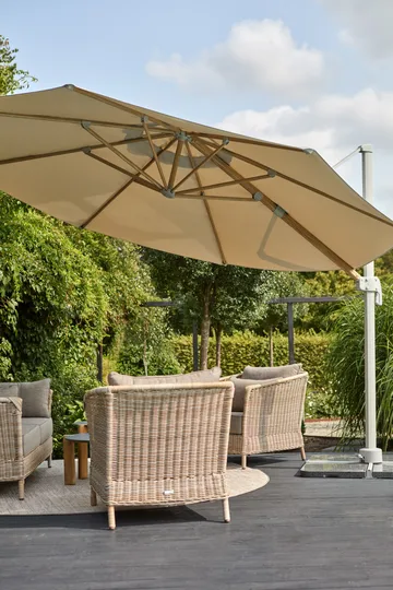 Luzzi フリーハンギングパラソル - Khaki - Brafab