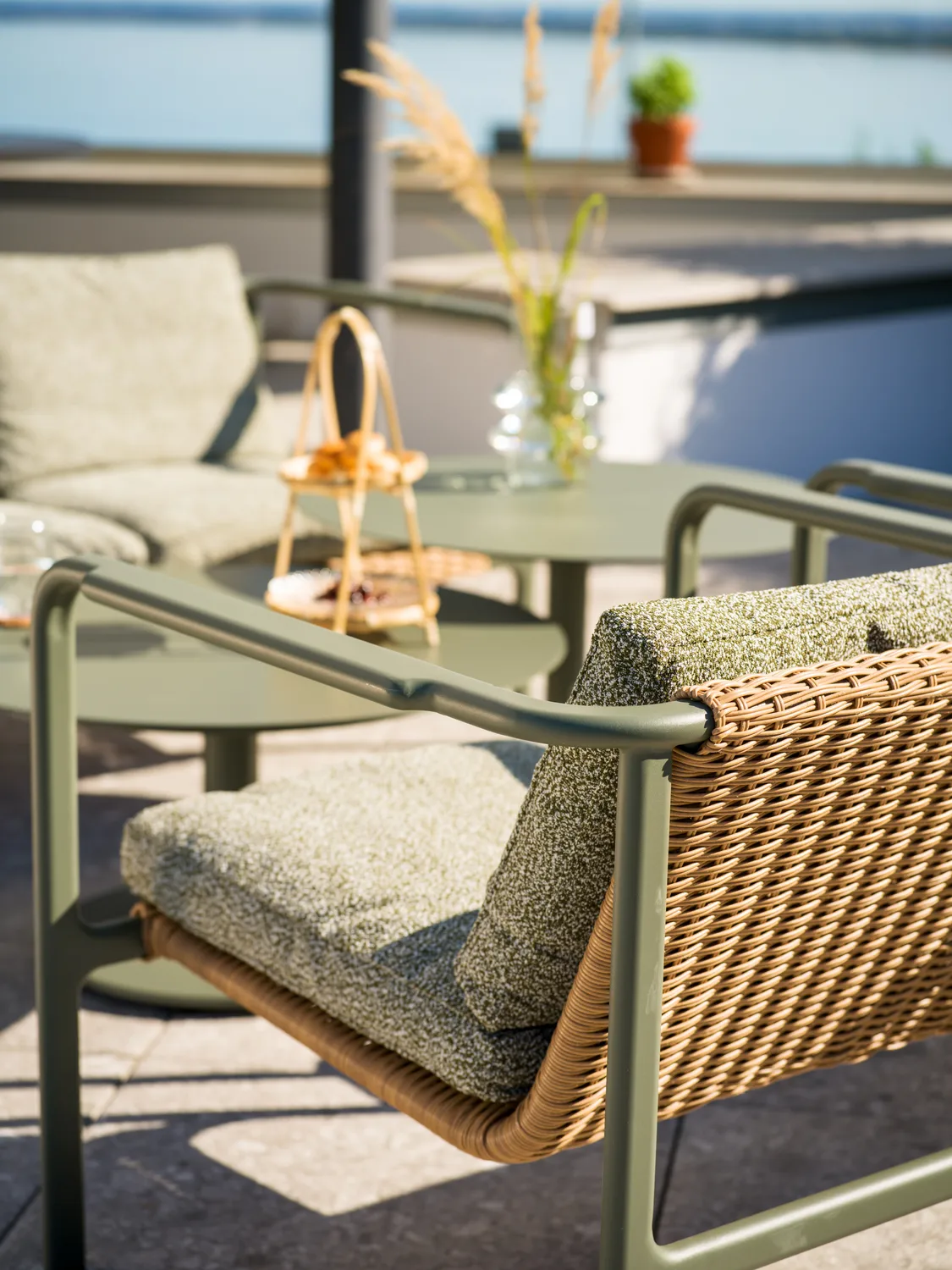 Motty アームチェア, Nordic green-teddy verde Brafab