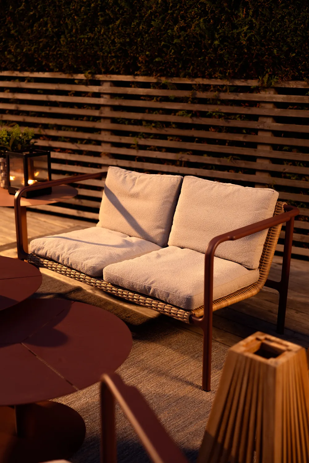 Motty ソファ, Zin red-teddy beige, 2-seater Brafab