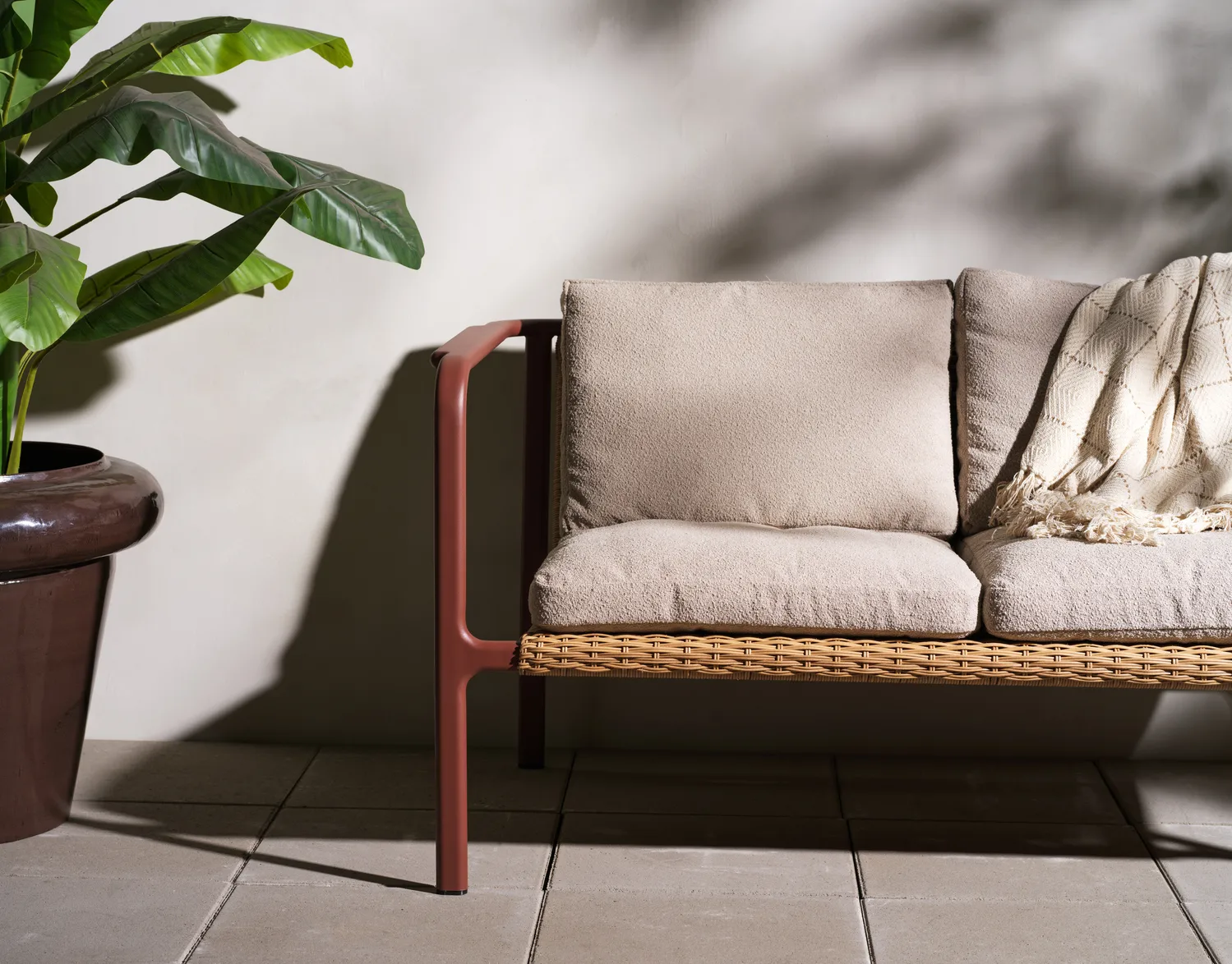 Motty ソファ, Zin red-teddy beige, 2-seater Brafab