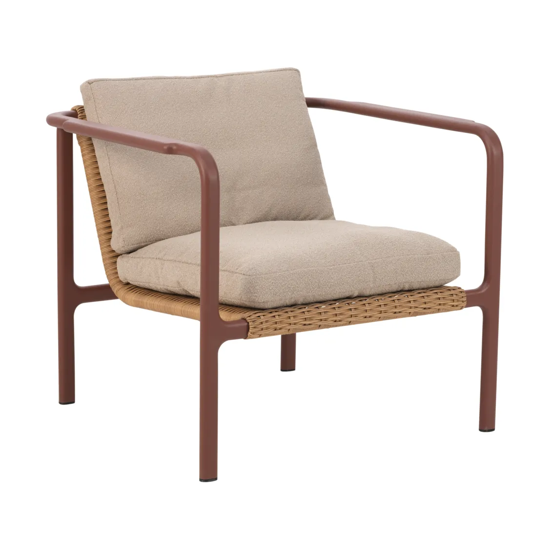 Motty アームチェア, Zin red-teddy beige Brafab