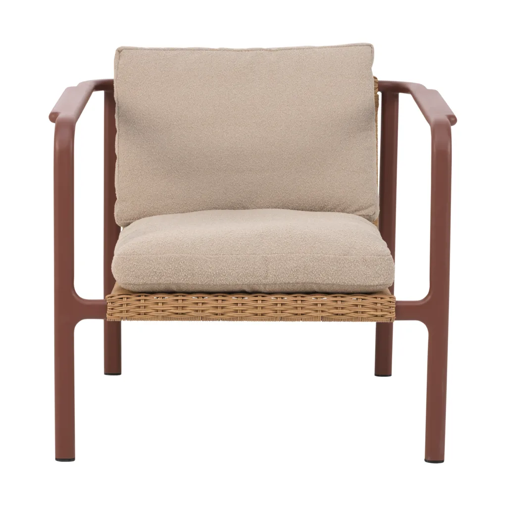 Motty アームチェア, Zin red-teddy beige Brafab