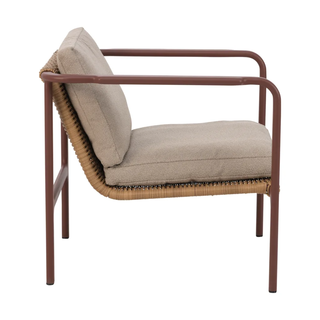 Motty アームチェア, Zin red-teddy beige Brafab